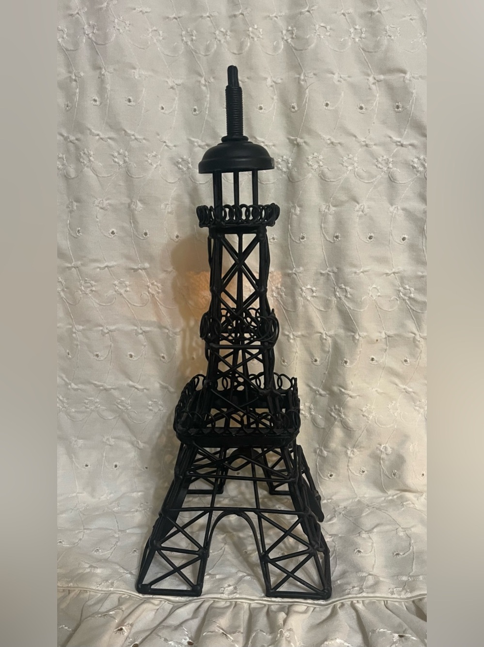 Paris Eiffel Tower Metal Wire Model Table Decor 12” Tall
